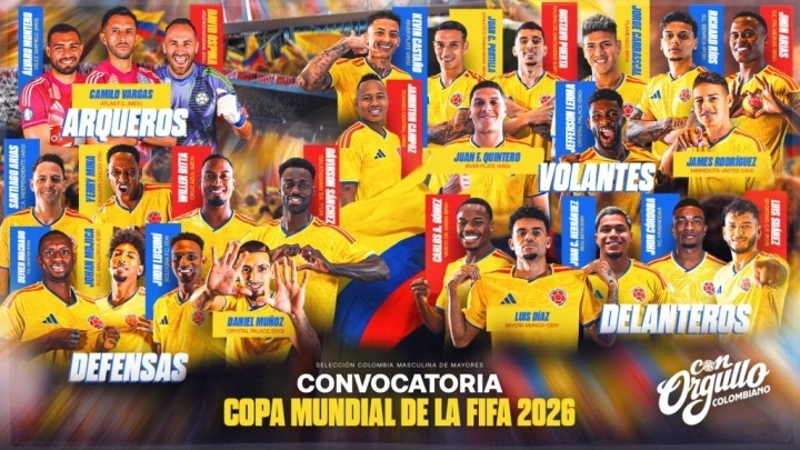 Colombia FIFA World Cup 26-man squad