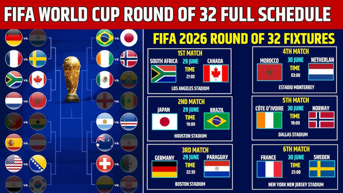 تأكيد مواجهات دور الـ32 في كأس العالم 2026