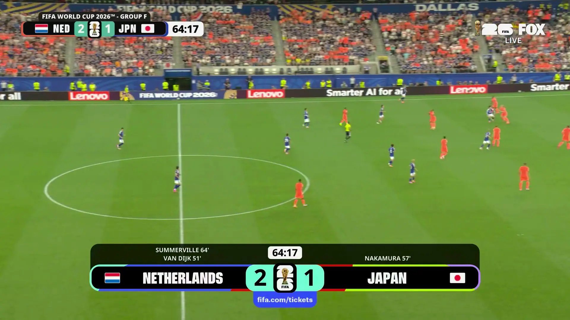 2026-06-15 2026 FIFA World Cup Group Stage – Group F: Netherlands vs. Japan